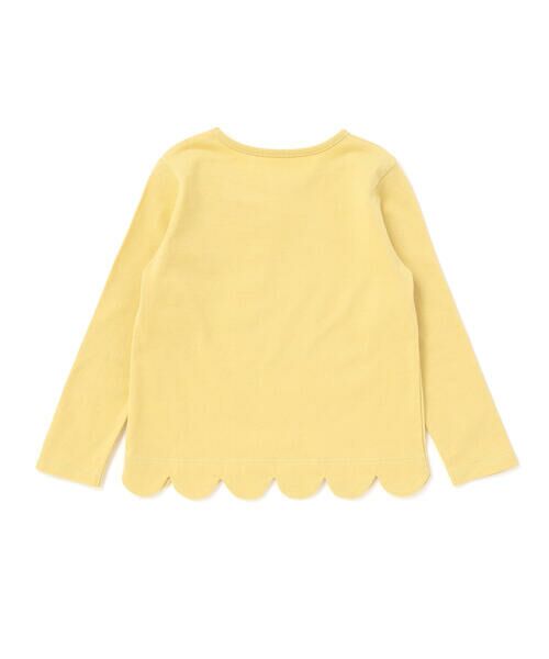 BeBe / べべ Tシャツ | グログランBIGリボンモチーフ裾スカラップ長袖Tシャツ(90~160cm) | 詳細14