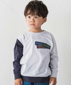 BeBe / べべ Tシャツ | ランダム配色ワッペン刺しゅう長袖Tシャツ(90~160cm)