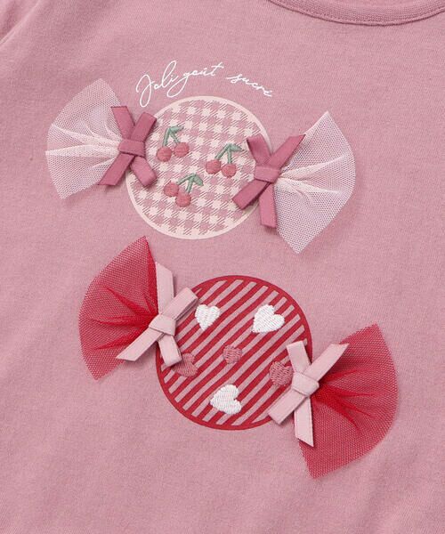 BeBe / べべ Tシャツ | 【抗菌・防臭】キャンディプリント裾フリル天竺長袖Tシャツ(90~130cm) | 詳細6