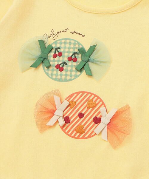 BeBe / べべ Tシャツ | 【抗菌・防臭】キャンディプリント裾フリル天竺長袖Tシャツ(90~130cm) | 詳細10