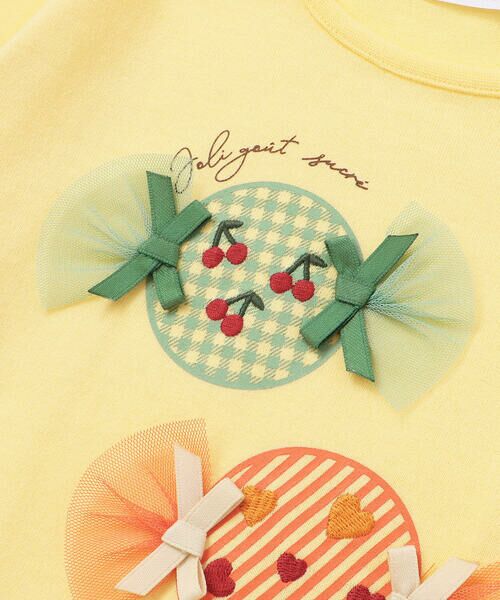 BeBe / べべ Tシャツ | 【抗菌・防臭】キャンディプリント裾フリル天竺長袖Tシャツ(90~130cm) | 詳細11