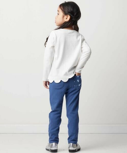 BeBe / べべ Tシャツ | 【抗菌・防臭】Rabbitレースプリント裾スカラップ天竺長袖Tシャツ(90~130cm) | 詳細3