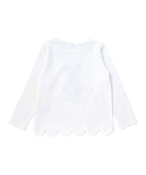 BeBe / べべ Tシャツ | 【抗菌・防臭】Rabbitレースプリント裾スカラップ天竺長袖Tシャツ(90~130cm) | 詳細6