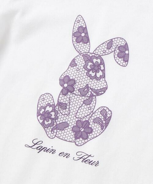 BeBe / べべ Tシャツ | 【抗菌・防臭】Rabbitレースプリント裾スカラップ天竺長袖Tシャツ(90~130cm) | 詳細7