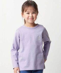 BeBe / べべ Tシャツ | 【抗菌・防臭】ワンポイント刺しゅう天竺長袖Tシャツ(90~130cm)
