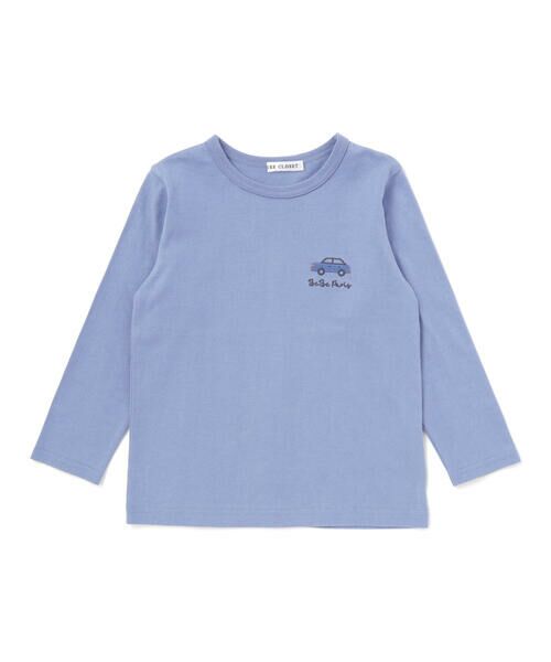 BeBe / べべ Tシャツ | 【抗菌・防臭】ワンポイント刺しゅう天竺長袖Tシャツ(90~130cm) | 詳細1