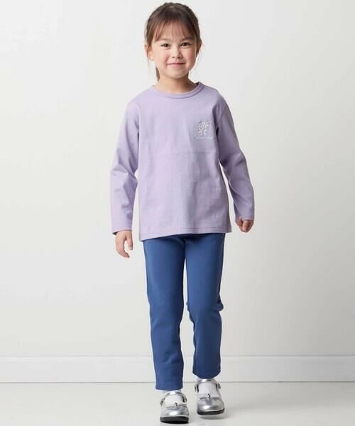 BeBe / べべ Tシャツ | 【抗菌・防臭】ワンポイント刺しゅう天竺長袖Tシャツ(90~130cm) | 詳細4