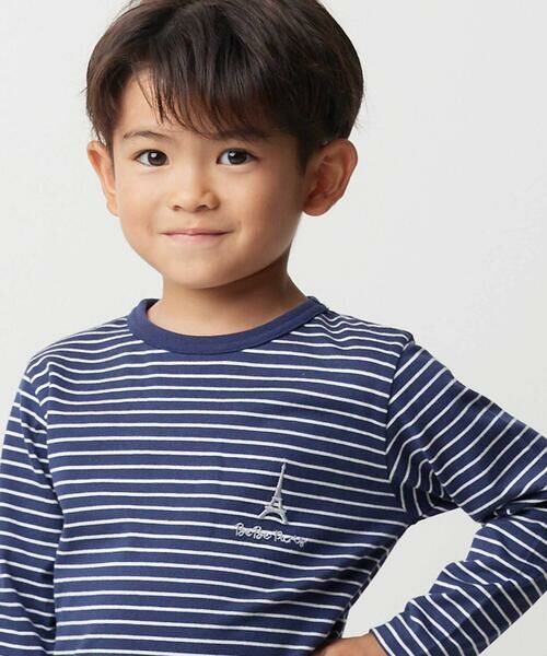 BeBe / べべ Tシャツ | 【抗菌・防臭】ワンポイント刺しゅう天竺長袖Tシャツ(90~130cm) | 詳細10