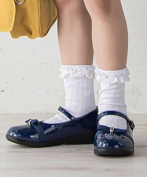 BeBe / べべ ソックス | フリルレース編みクルーソックス(11~24cm) | 詳細2