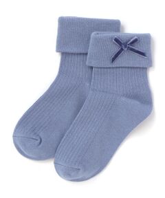 BeBe / べべ ソックス | リボンポイント折り返しソックス(11~24cm)