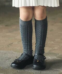 BeBe / べべ ソックス | ケーブル編みハイソックス(13~24cm)