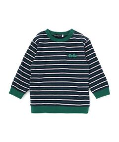 BeBe / べべ Tシャツ | マルチボーダー天竺配色リブ長袖Tシャツ(80~90cm)