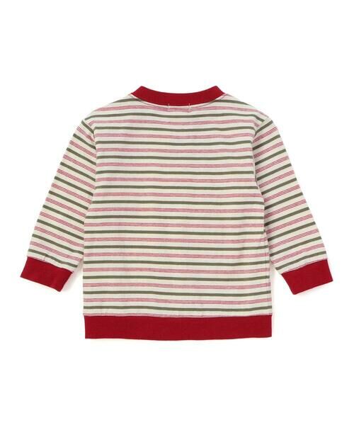 BeBe / べべ Tシャツ | マルチボーダー天竺配色リブ長袖Tシャツ(80~90cm) | 詳細6