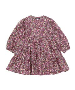 BeBe / べべ ミニ丈・ひざ丈ワンピース | 【お揃い】ノスタルジックフラワープリントビエラ長袖ワンピース(90~140cm)