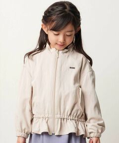 BeBe / べべ ブルゾン | ワッシャーツイルフリルハイネックブルゾン(90~150cm)