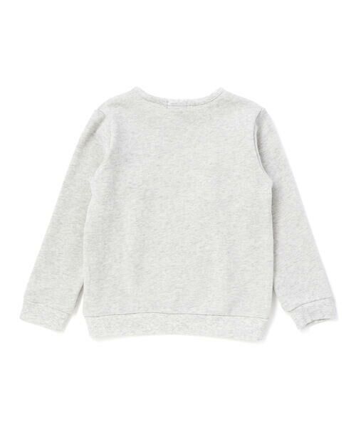 BeBe / べべ スウェット | ラメウラケフラワーモチーフロゴ刺しゅうトレーナー(90~150cm) | 詳細8