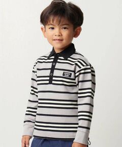 BeBe / べべ ポロシャツ | マルチボーダー裾ドロストラガーシャツ(90~160cm)