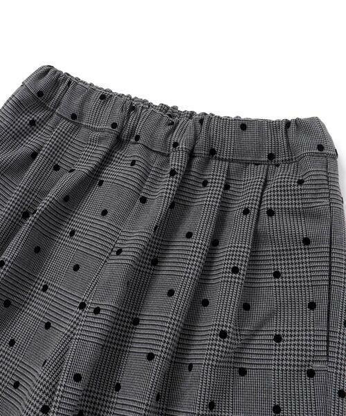 BeBe / べべ スラックス・ドレスパンツ | 【お揃い】グレンチェック×ドットツータックワイドパンツ(100~160cm) | 詳細10