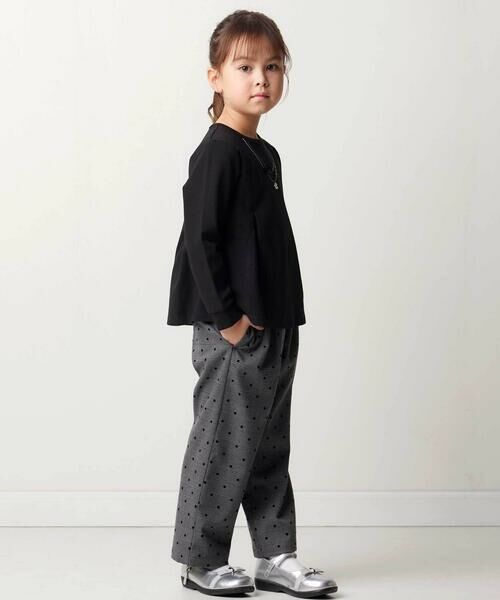 BeBe / べべ スラックス・ドレスパンツ | 【お揃い】グレンチェック×ドットツータックワイドパンツ(100~160cm) | 詳細6