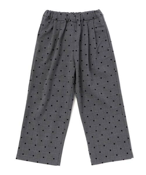 BeBe / べべ スラックス・ドレスパンツ | 【お揃い】グレンチェック×ドットツータックワイドパンツ(100~160cm) | 詳細8