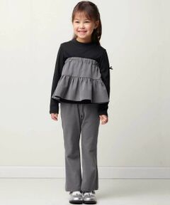 BeBe / べべ チノ・ワークパンツ | リムーバブルスカートオックスフレアロングパンツ(100~150cm)