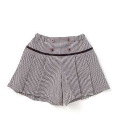 BeBe / べべ ショート・ハーフ・半端丈パンツ | 【お揃い】千鳥格子切り替えプリーツショートパンツ(90~160cm)