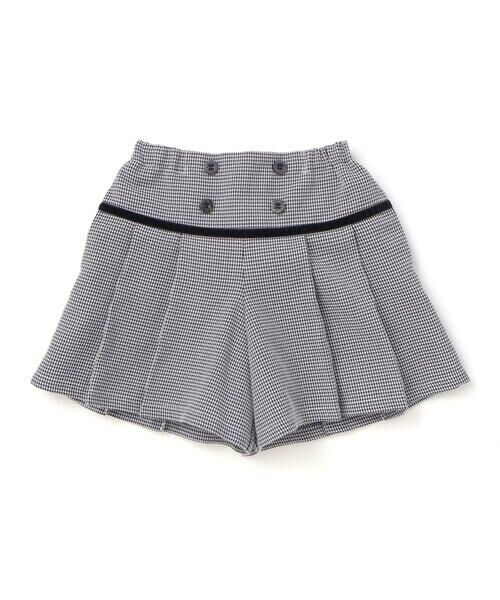BeBe / べべ ショート・ハーフ・半端丈パンツ | 【お揃い】千鳥格子切り替えプリーツショートパンツ(90~160cm) | 詳細6