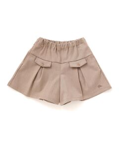 BeBe / べべ ショート・ハーフ・半端丈パンツ | ヘリンボンボックスタックキュロットパンツ(90~160cm)