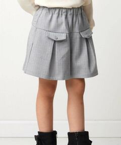 BeBe / べべ ショート・ハーフ・半端丈パンツ | ヘリンボンボックスタックキュロットパンツ(90~160cm)