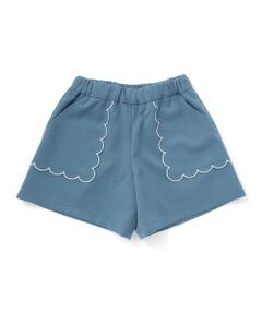 BeBe / べべ ショート・ハーフ・半端丈パンツ | スカラップポケットフランネルサージショートパンツ(90~150cm)