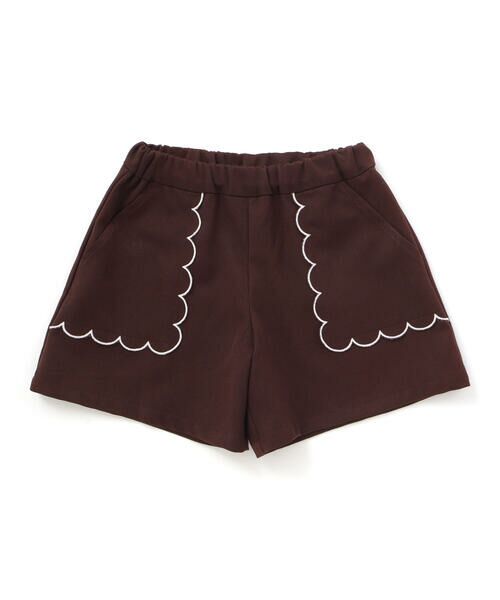 BeBe / べべ ショート・ハーフ・半端丈パンツ | スカラップポケットフランネルサージショートパンツ(90~150cm) | 詳細12