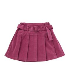 BeBe / べべ ミニ・ひざ丈スカート | モールスキンベルト付きプリーツスカート(90~150cm)