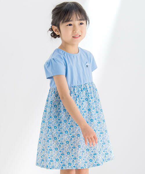 BeBe Petits Pois Vert / ベベ プチ ポワ ヴェール ワンピース | 【お揃い】花柄ドッキングワンピース(95~150cm) | 詳細11