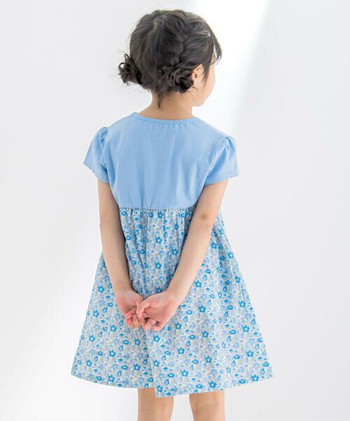 BeBe Petits Pois Vert / ベベ プチ ポワ ヴェール ワンピース | 【お揃い】花柄ドッキングワンピース(95~150cm) | 詳細12