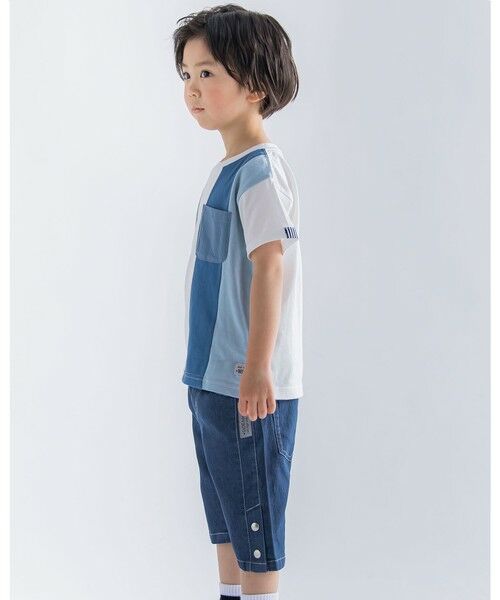 BeBe Petits Pois Vert / ベベ プチ ポワ ヴェール ショート・ハーフ・半端丈パンツ | ストレッチ デニム スナップ ショートパンツ (95~150cm) | 詳細11