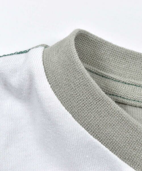 BeBe Petits Pois Vert / ベベ プチ ポワ ヴェール Tシャツ | 天竺 カラー 3色 異素材 Tシャツ (95~150cm) | 詳細14