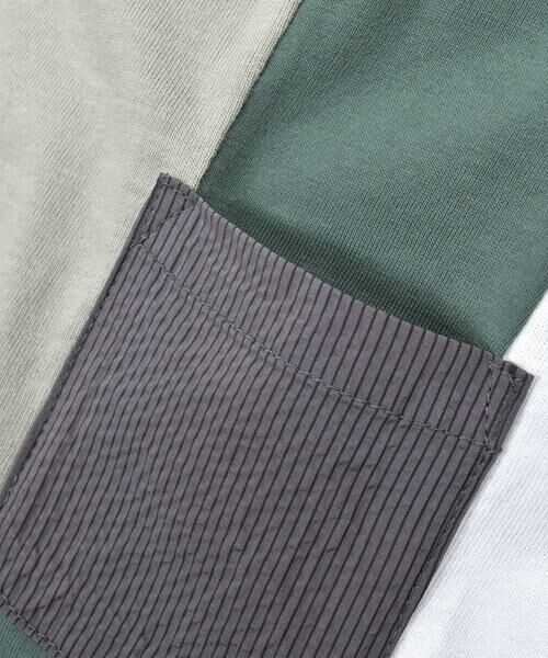 BeBe Petits Pois Vert / ベベ プチ ポワ ヴェール Tシャツ | 天竺 カラー 3色 異素材 Tシャツ (95~150cm) | 詳細15