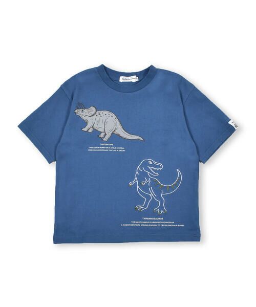 BeBe Petits Pois Vert / ベベ プチ ポワ ヴェール Tシャツ | 天竺 恐竜 プリント 刺繍 Tシャツ (95~150cm) | 詳細1
