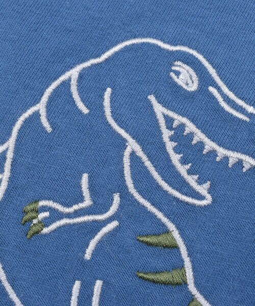 BeBe Petits Pois Vert / ベベ プチ ポワ ヴェール Tシャツ | 天竺 恐竜 プリント 刺繍 Tシャツ (95~150cm) | 詳細5