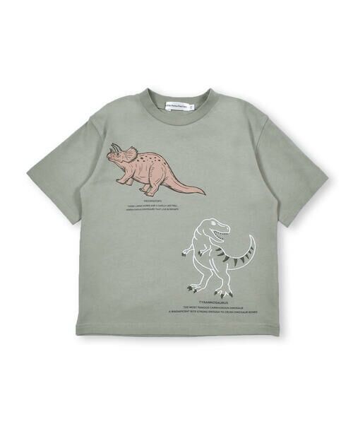 BeBe Petits Pois Vert / ベベ プチ ポワ ヴェール Tシャツ | 天竺 恐竜 プリント 刺繍 Tシャツ (95~150cm) | 詳細14