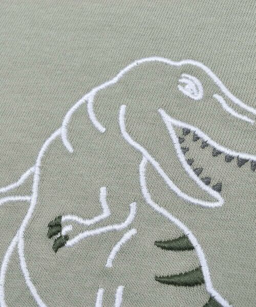 BeBe Petits Pois Vert / ベベ プチ ポワ ヴェール Tシャツ | 天竺 恐竜 プリント 刺繍 Tシャツ (95~150cm) | 詳細18