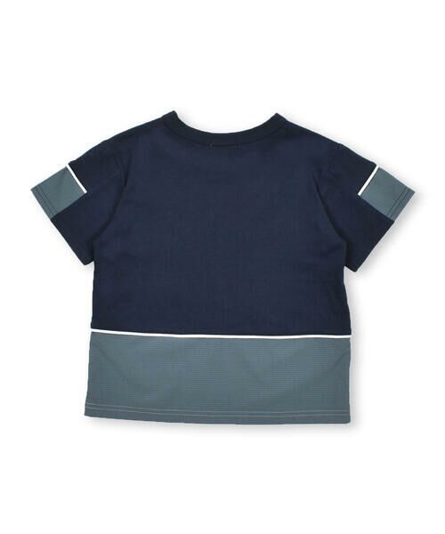 BeBe Petits Pois Vert / ベベ プチ ポワ ヴェール Tシャツ | 配色 ファスナー ポケット 付き Tシャツ (95~150cm) | 詳細1