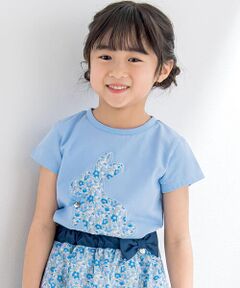 花柄ウサギデザインＴシャツ(95~150cm)