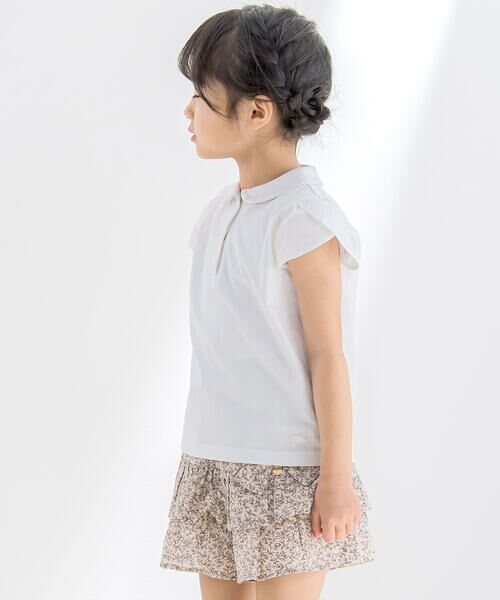 BeBe Petits Pois Vert / ベベ プチ ポワ ヴェール Tシャツ | 超長綿天竺襟付きベーシックコットンＴシャツ(95~150cm) | 詳細3