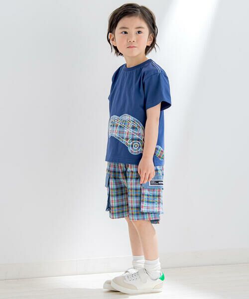 BeBe Petits Pois Vert / ベベ プチ ポワ ヴェール Tシャツ | 【接触冷感】車ケムリはみだしデザインＴシャツ(95~130cm) | 詳細2