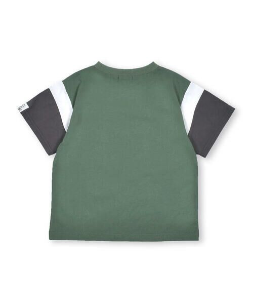 BeBe Petits Pois Vert / ベベ プチ ポワ ヴェール Tシャツ | 切り替え恐竜ブロックTシャツ(95~150cm) | 詳細15