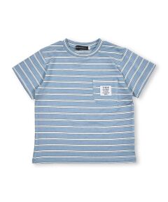 先染めボーダーデザインTシャツ(95~150cm)