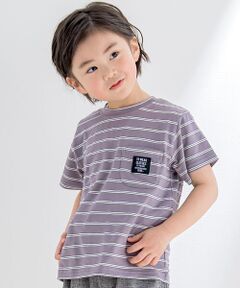 先染めボーダーデザインTシャツ(95~150cm)