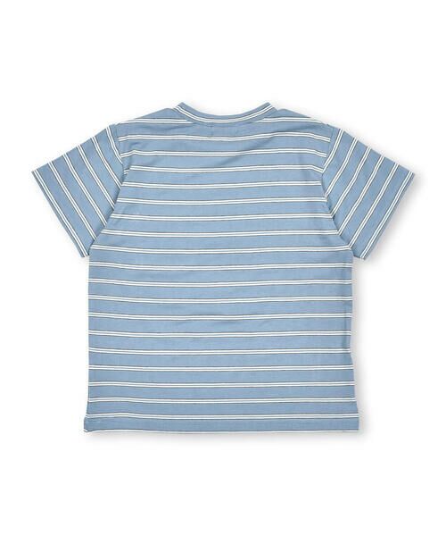 BeBe Petits Pois Vert / ベベ プチ ポワ ヴェール Tシャツ | 先染めボーダーデザインTシャツ(95~150cm) | 詳細2