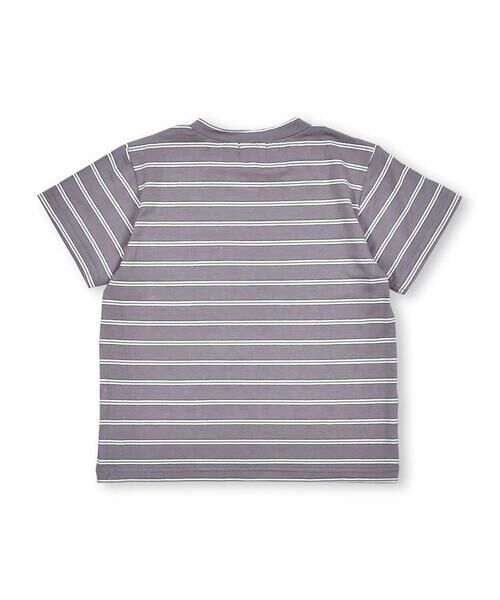 BeBe Petits Pois Vert / ベベ プチ ポワ ヴェール Tシャツ | 先染めボーダーデザインTシャツ(95~150cm) | 詳細11